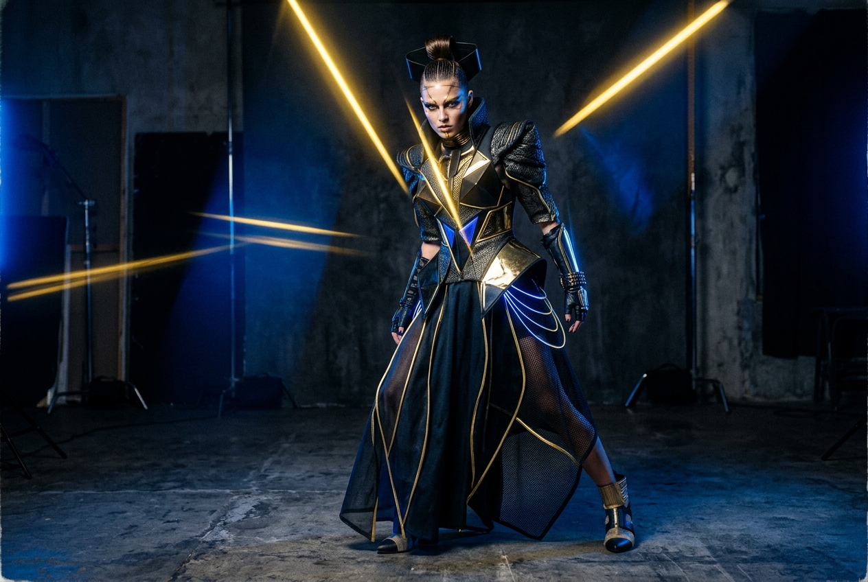 Gold Avant-Garde fashion editorial photography by Tootbox Media